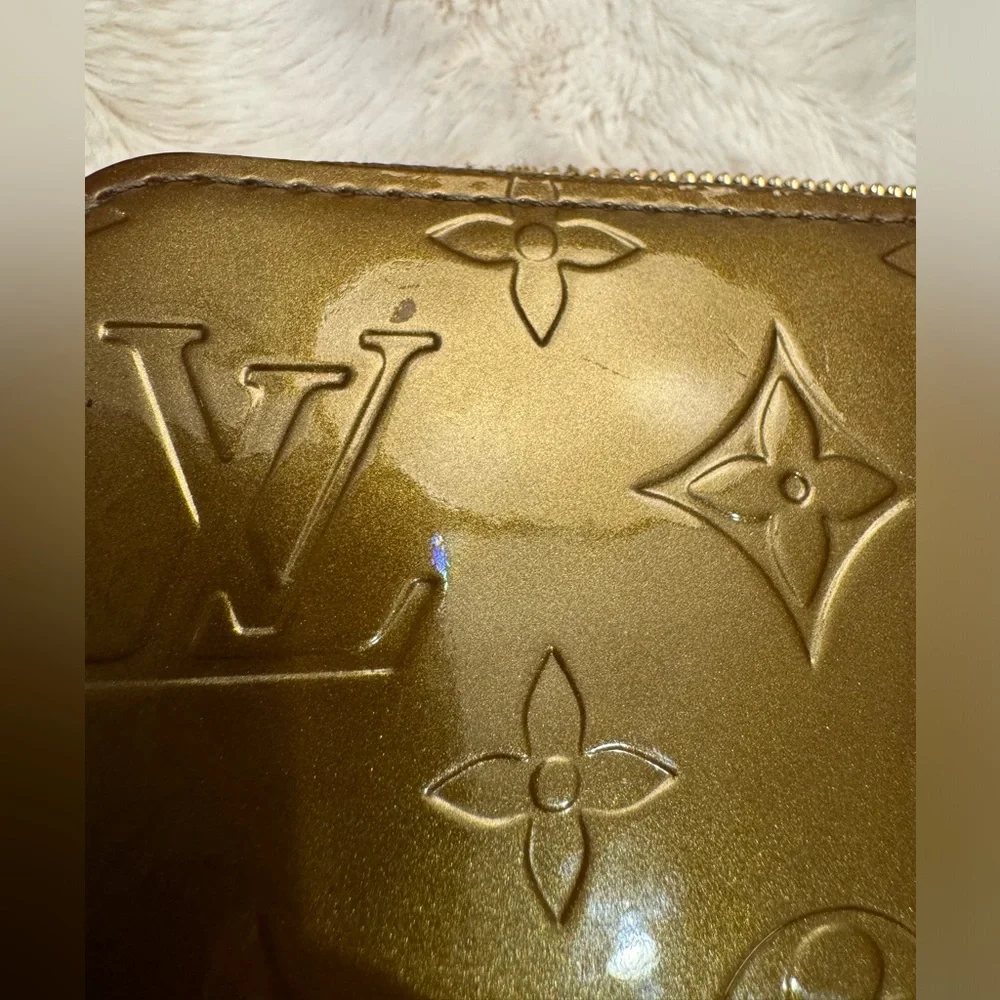 Louis Vuitton Vernis Bronze Long Zippy Wallet Authentic Zip Around Made In Spain - Picture 5 of 16